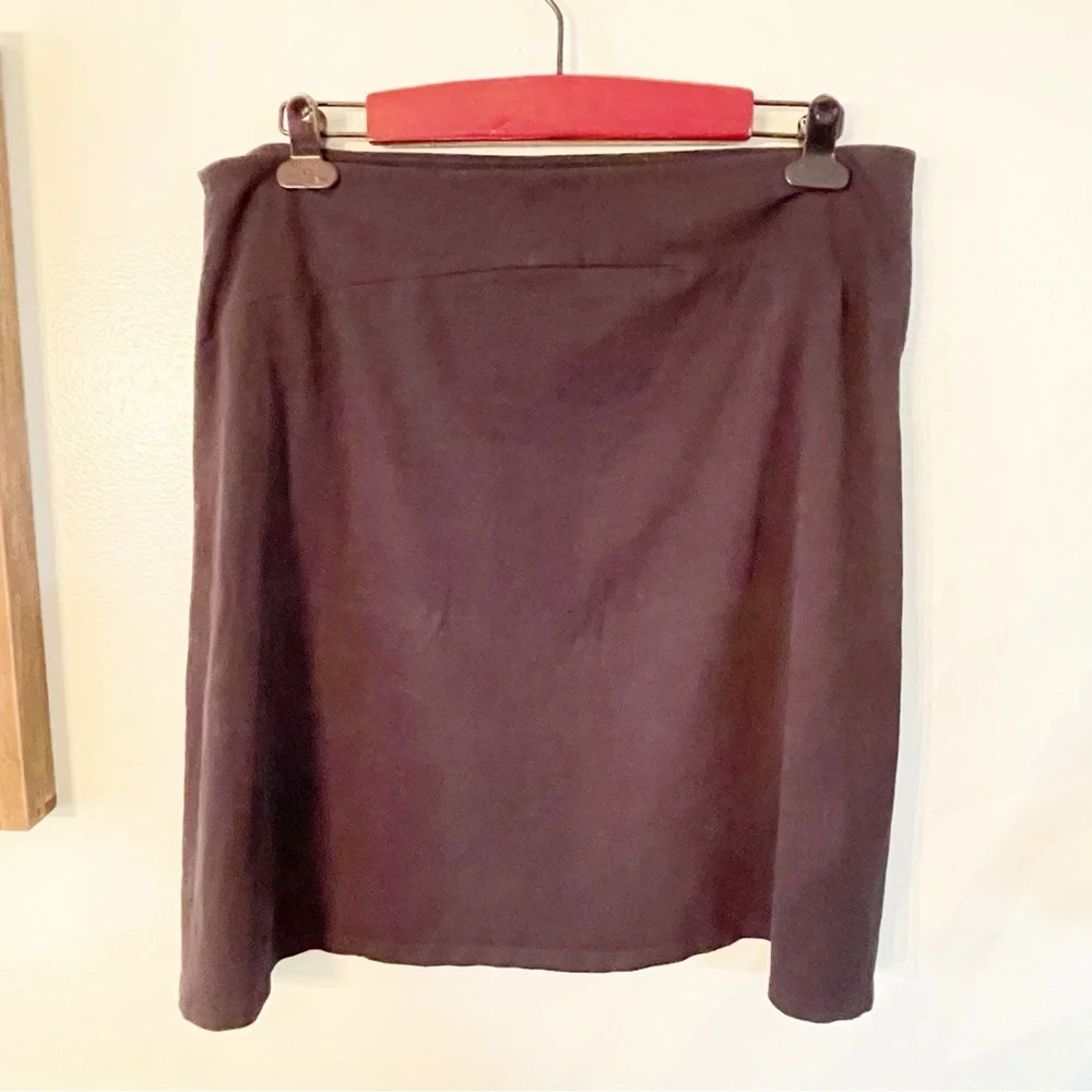 Patagonia Size Large Black Organic Cotton Pull on‎ Athletic Midi Skirt_4